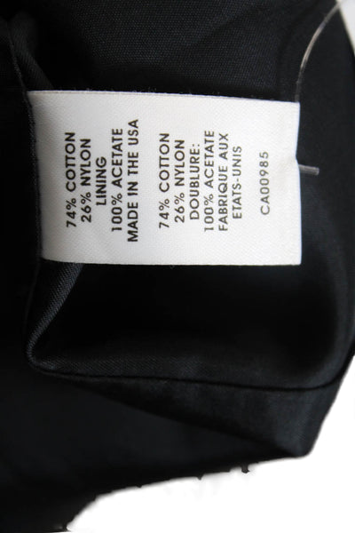 Nanette Lepore Womens Button Up Textured Ruffle Halter Neck Dress Black Size 6