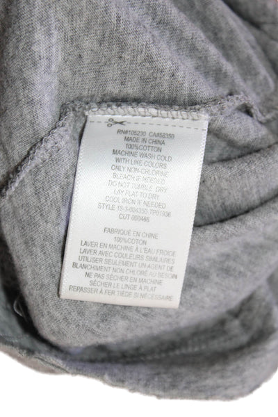 Current/Elliott Womens Short Sleeve Scoop Neck Knit Tee Shirt Gray Cotton Size 1