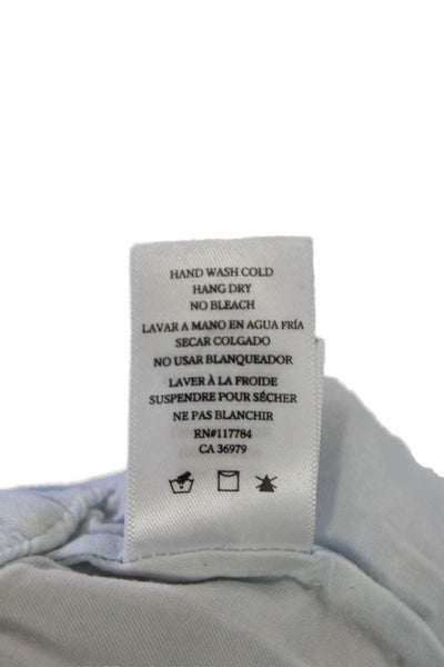 Rails Womens Mid Rise Drawstring Straight Cuffed Pants Blue White Size Small
