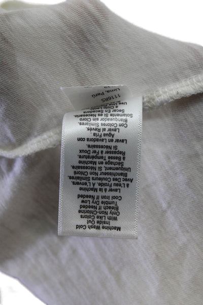 Nation LTD Womens Long Sleeve Scoop Neck Tee Shirt White Cotton Size Medium