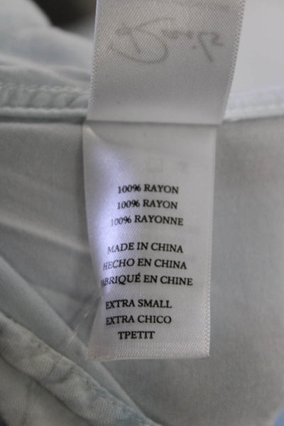 Rails Womens Button Front Long Sleeve Collared Pocket Shirt Blue White Size XS