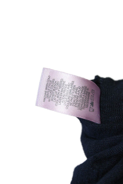 Calypso Saint Barth Womens Long Sleeve Open Front Cardigan Sweater Navy Small