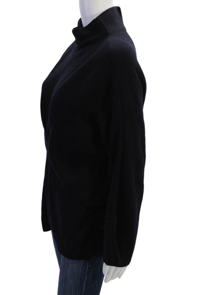 Calypso Saint Barth Womens Long Sleeve Open Front Cardigan Sweater Navy Small