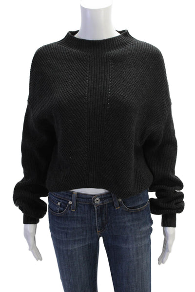 Le Ore Womens Long Sleeves Turtleneck Sweater Charcoal Gray Size Extra Small