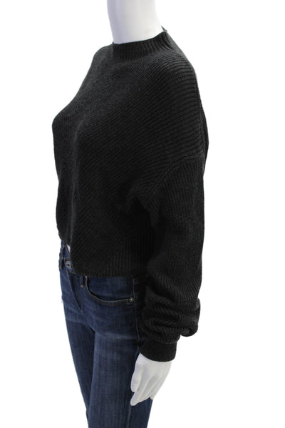 Le Ore Womens Long Sleeves Turtleneck Sweater Charcoal Gray Size Extra Small