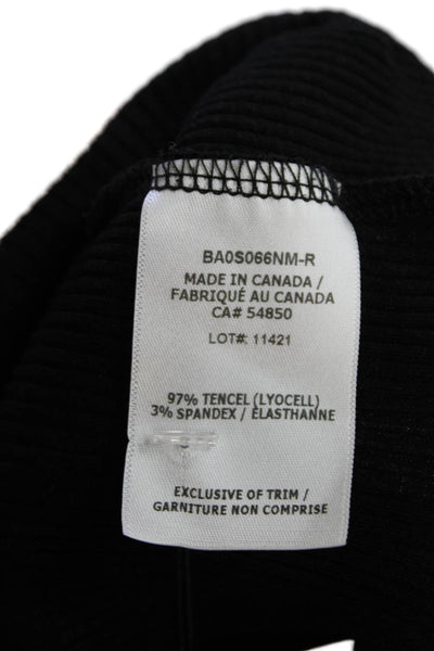 Wesley Womens Ribbed Sleeveless Pullover Tank Top Black Size Small