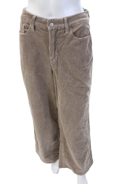 Good American Womens High Rise Wide Leg Corduroy Jeans Brown Size 28