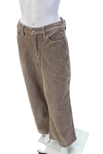 Good American Womens High Rise Wide Leg Corduroy Jeans Brown Size 28