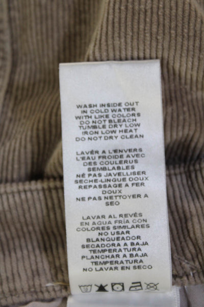 Good American Womens High Rise Wide Leg Corduroy Jeans Brown Size 28