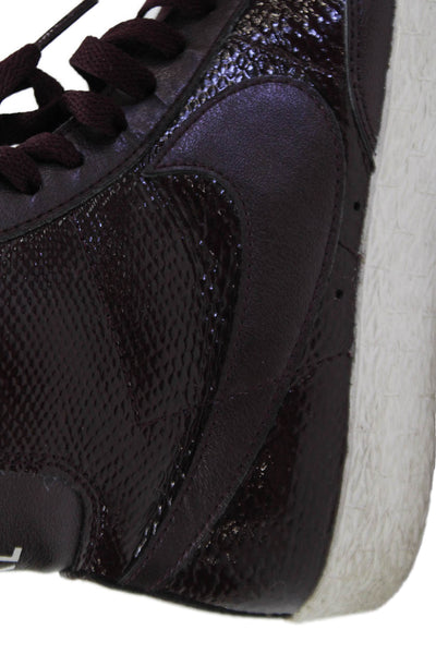 Nike Womens Leather Snakeskin Print Blazer Mid Sneakers Wine Purple Size 7