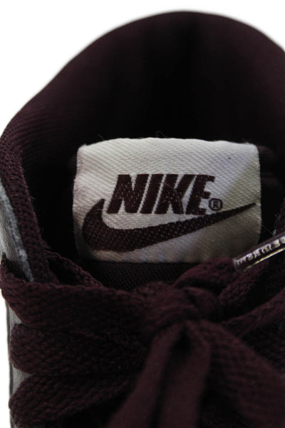 Nike Womens Leather Snakeskin Print Blazer Mid Sneakers Wine Purple Size 7