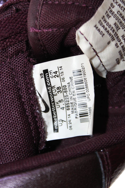 Nike Womens Leather Snakeskin Print Blazer Mid Sneakers Wine Purple Size 7