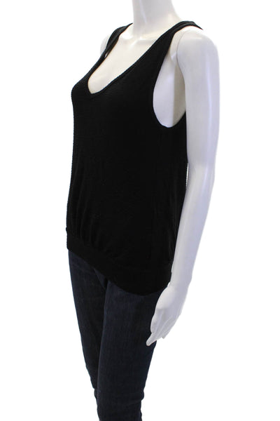 Anthropologie Womens V-Neck Tank Top Black Size S