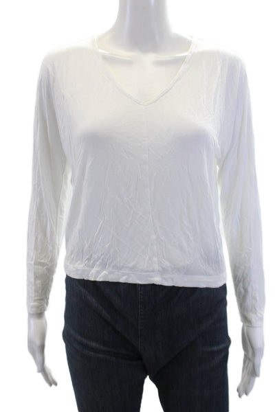 Vince Womens Stretch Blouse White Size S