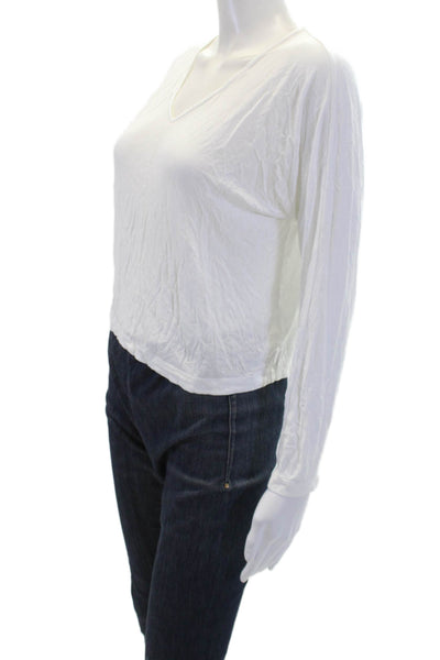 Vince Womens Stretch Blouse White Size S