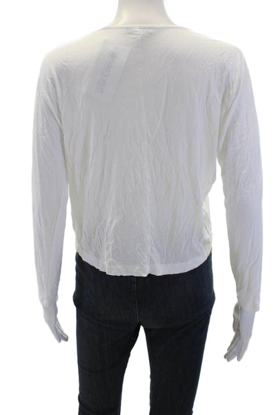 Vince Womens Stretch Blouse White Size S