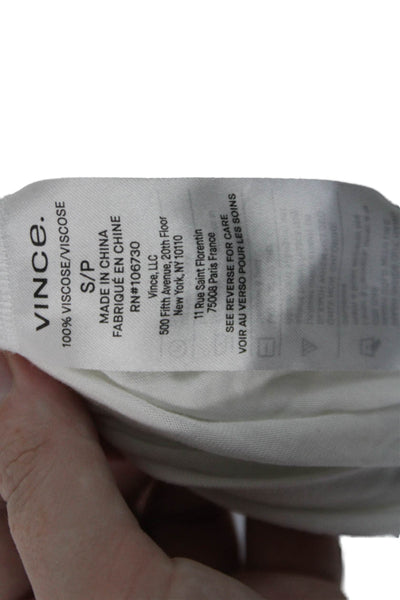 Vince Womens Stretch Blouse White Size S