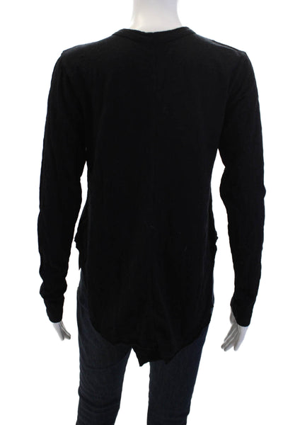 Wilt Womens Half Button Down Long Sleeves Shirt Black Size Extra Small