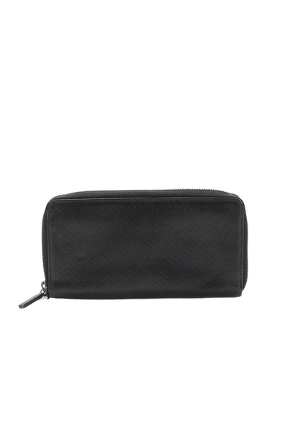 Dunhill Mens Leather Full Zip Wallet Black