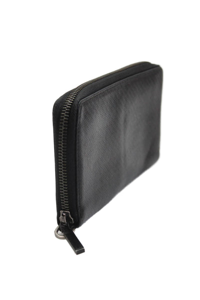Dunhill Mens Leather Full Zip Wallet Black