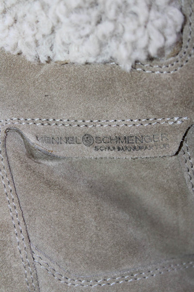 Kennel & Schmenger Womens Fuzzy Lined Lace Up Combat Boots Shoes Beige Size 12