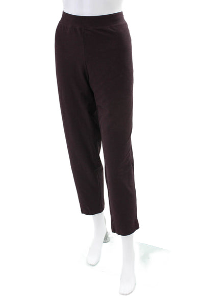 Eileen Fisher Women's Pull-On Straight Leg Dress Pants Burgundy Size L
