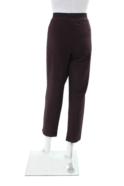 Eileen Fisher Women's Pull-On Straight Leg Dress Pants Burgundy Size L