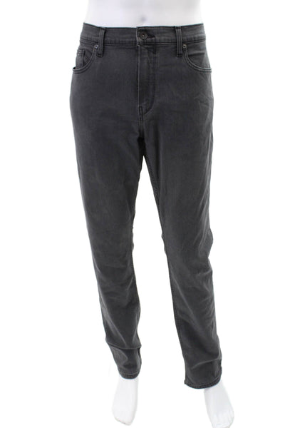 Paige Mens Cotton Straight Leg Denim Jeans Faded Black Size 36