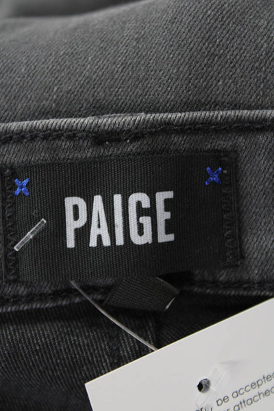 Paige Mens Cotton Straight Leg Denim Jeans Faded Black Size 36