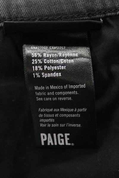 Paige Mens Cotton Straight Leg Denim Jeans Faded Black Size 36