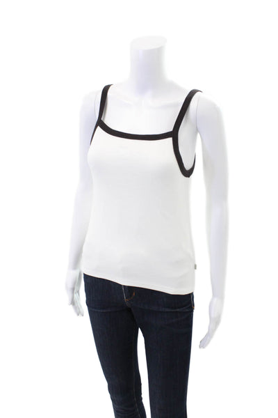 Rolla's Womens Naomi Tank Top - White/Vintage Black Size L