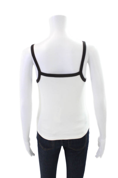 Rolla's Womens Naomi Tank Top - White/Vintage Black Size L