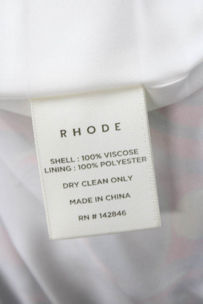 RHODE Womens Maci Dress - Scarlet Aura Blossom Grande Size 2