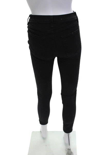 Veronica Beard Jeans Womens Debbie Skinny Leg Jeans Black Cotton Size 26