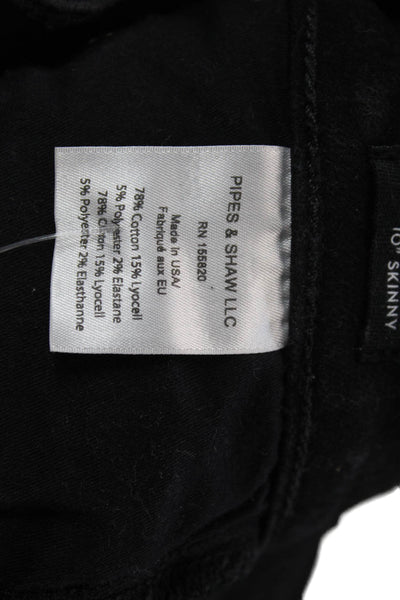Veronica Beard Jeans Womens Debbie Skinny Leg Jeans Black Cotton Size 26