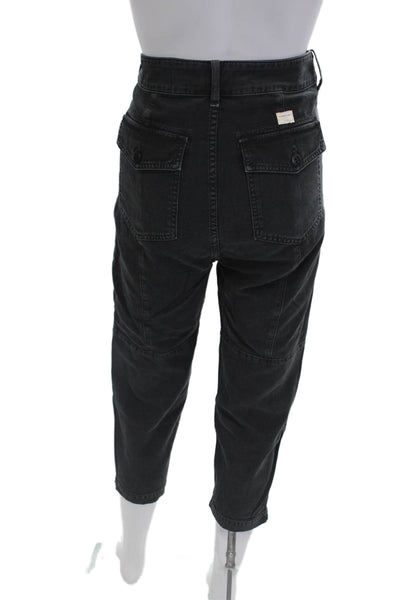 Citizens of Humanity Womens Surplus Relaxed Fit Wide Leg Pants Black Size 25
