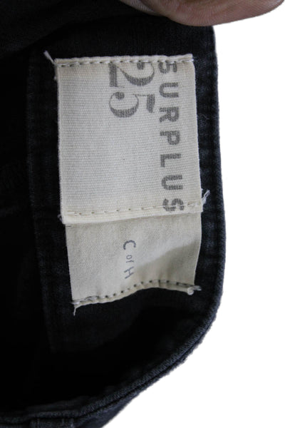 Citizens of Humanity Womens Surplus Relaxed Fit Wide Leg Pants Black Size 25