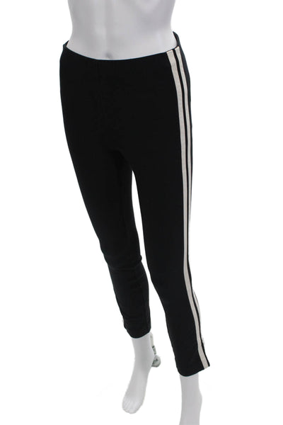 Rag & Bone Womens Zip Stripe Slim Leg Lined Pants Black Size 0