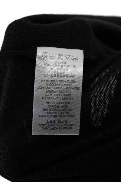 IRO Womens Linen Crew Neck Short Sleeve Basic Tee Top Black Size Small