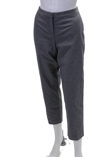 Theory Womens Zip Pleated Straight Leg Dress Pants Gray Size 08