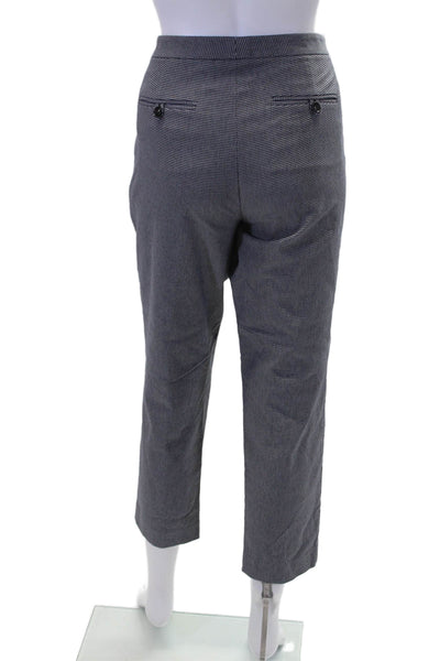 Theory Womens Zip Pleated Straight Leg Dress Pants Gray Size 08