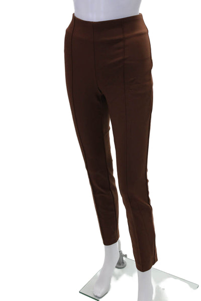 Rachel Zoe Womens Elastic Waistband Pleated Tapered Pants Brown Size 02
