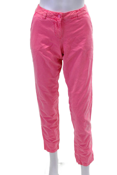 Vineyard Vines Womens Cotton Zip Button Straight Pants Pink Size 02