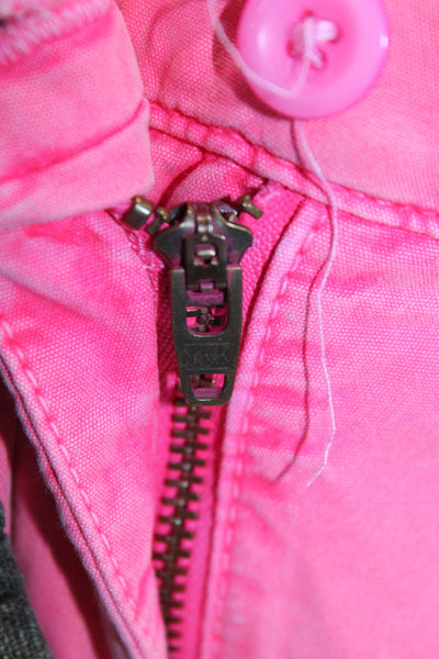 Vineyard Vines Womens Cotton Zip Button Straight Pants Pink Size 02