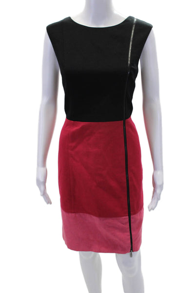 Laundry by Shelli Segal Womens Round Neck Sleeveless Colorblock Dress Size 08