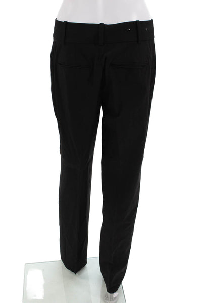 Ann Taylor Womens Pocketed Flat Front Flared Leg Pants Black Size 4