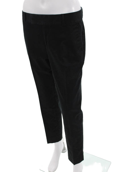 Banana Republic Womens Cotton Pocketed Flat Front Dress Pants Black Size 4