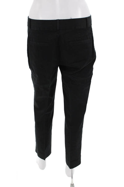 Banana Republic Womens Cotton Pocketed Flat Front Dress Pants Black Size 4
