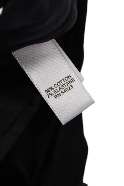 Banana Republic Womens Cotton Pocketed Flat Front Dress Pants Black Size 4