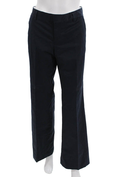 Banana Republic Womens Cotton Flared Leg Pocketed Dress Pants Blue Size 6